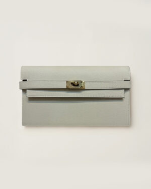 [에르메스] Kelly 장지갑 Epsom - Beton / Gold