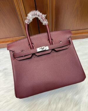 [에르메스] 버킨 25cm Togo/ Bordeaux - Silver