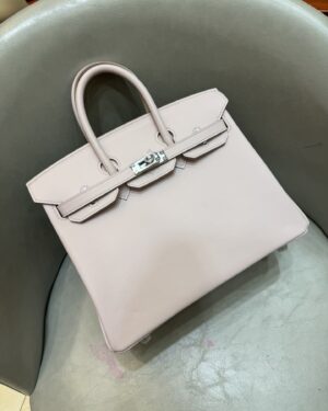 [에르메스] 버킨 25cm Swift/ Mauve Sylvestre - Silver