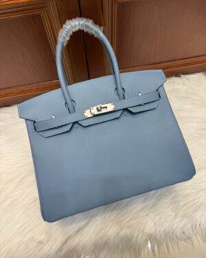 [에르메스] 버킨 25cm Swift/ Bleu Ciel - Silver
