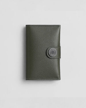 [에르메스] R.M.S 카드 홀더 Evercolor - Vert Gris / Silver H084335C