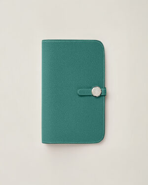 [에르메스] Dogon Duo 장지갑 Togo - Malachite / Silver H043070C