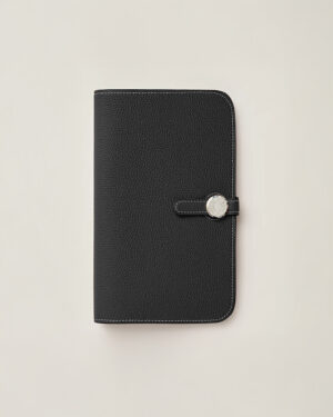 [에르메스] Dogon Duo 장지갑 Togo - Noir / Silver H043070C