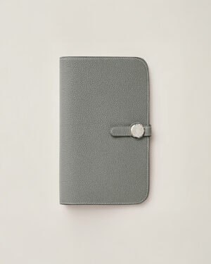 [에르메스] Dogon Duo 장지갑 Togo - Gris Mouette / Silver H043070C