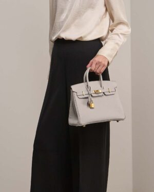 [에르메스] 버킨 25cm Togo/ Gris Perle - Gold