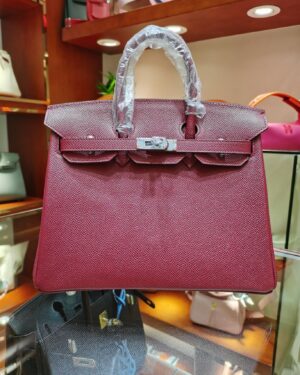 [에르메스] 버킨 25cm Epsom/ Rouge Grenat - Silver