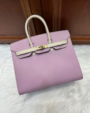 [에르메스] 버킨 25cm Epsom/ Mauve Sylvestre/Nata - Gold