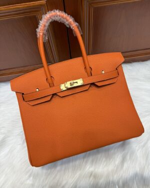 [에르메스] 버킨 30cm Togo/ Orange - Gold