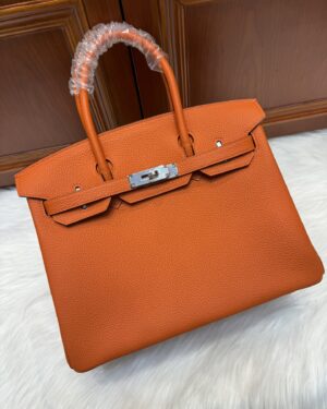 [에르메스] 버킨 30cm Togo/ Orange - Silver