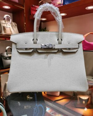 [에르메스] 버킨 30cm Togo/ Nata - Silver