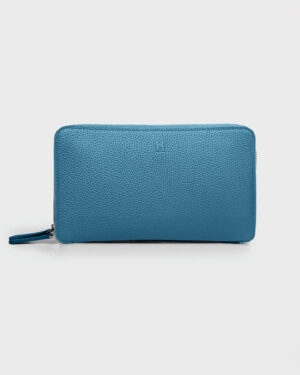 [에르메스] 실크 인 클래식 지퍼 지갑 - Mykonos / Silver