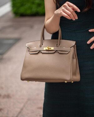 [에르메스] 버킨 30cm Togo/ Etoupe - Gold