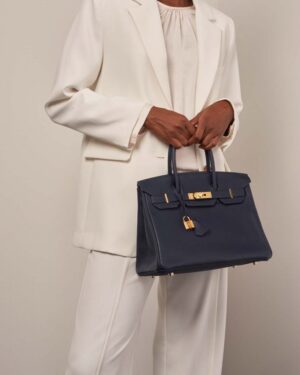 [에르메스] 버킨 30cm Togo/ Bleu Nuit - Gold