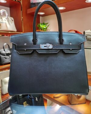 [에르메스] 버킨 30cm Box Calf/ Noir - Silver