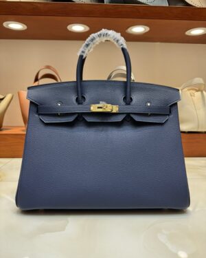 [에르메스] 버킨 35cm Togo/ Bleu Saphir - Gold