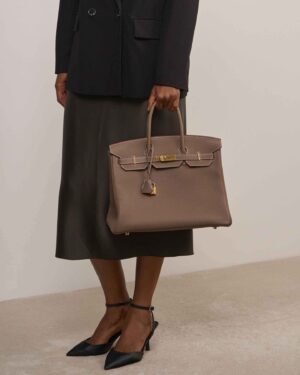 [에르메스] 버킨 35cm Togo/ Etoupe - Gold