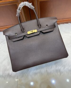 [에르메스] 버킨 35cm Swift/ Chocolat - Gold