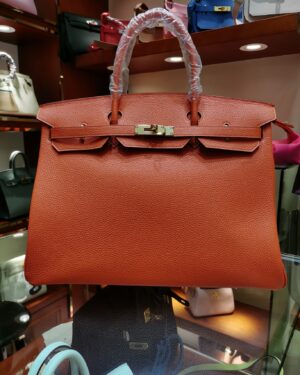 [에르메스] 버킨 40cm Taurillon Clemence/ Orange - Gold