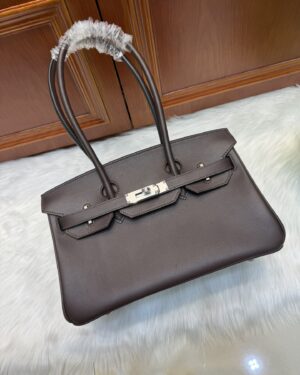 [에르메스] 버킨 Shoulder 29cm Swift/ Cafe - Silver