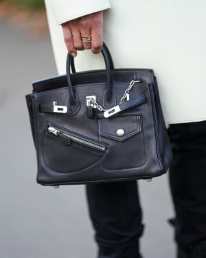 [에르메스] 버킨 Rock 25cm Swift/ Noir - Silver