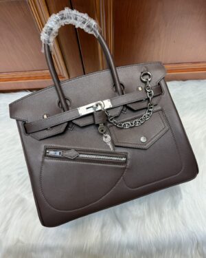 [에르메스] 버킨 Rock 30cm Swift/ Marron - Silver