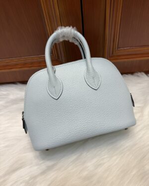 [에르메스] 볼리드 1923 Mini 18cm Chevre/ Bleu Glacier - Silver
