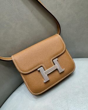 [에르메스] Constance Slim Wallet Epsom/ Gold - Silver