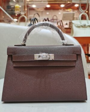 [에르메스] 켈리 19cm Epsom/ Rouge Sellier - Silver