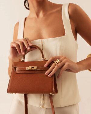 [에르메스] 켈리 19cm Epsom/ Gold - Gold