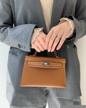 [에르메스] 켈리 19cm Epsom/Gold - Silver