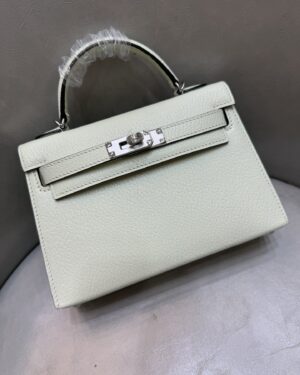 [에르메스] 켈리 19cm Chevre/ Vert Fizz - Silver