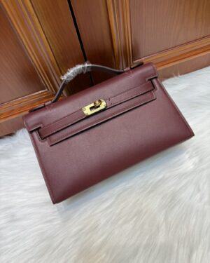 [에르메스] 켈리 22cm Swift/ Bordeaux - Gold