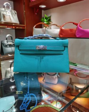 [에르메스] 켈리 22cm Swift/ Vert Veronese - Silver