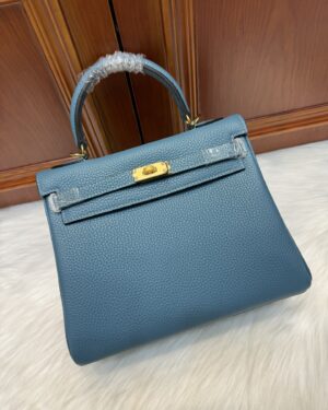 [에르메스] 켈리 25cm Togo/ Bleu Denim - Gold