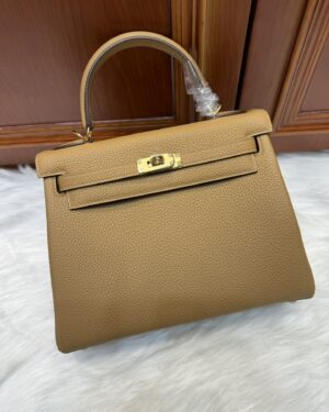 [에르메스] 켈리 25cm Togo/ Chai - Gold
