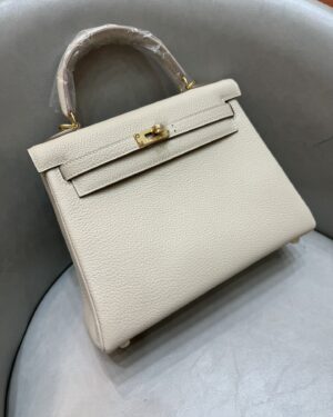 [에르메스] 켈리 25cm Togo/ Nata - Gold