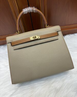 [에르메스] 켈리 25cm Epsom/ Gris Trench / Gold - Gold