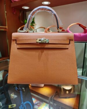 [에르메스] 켈리 25cm Epsom/ Gris Tourterelle - Gold