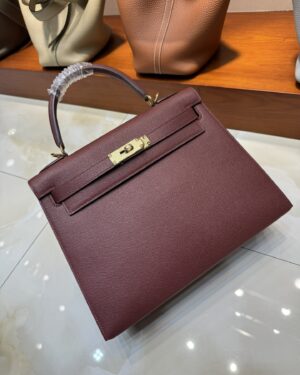 [에르메스] 켈리 28cm Epsom/ Rouge H - Gold