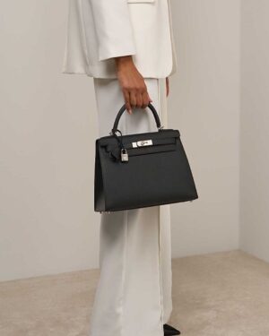 [에르메스] 켈리 28cm Epsom/ Noir - Silver