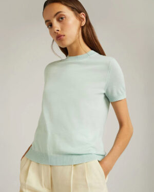 [로로피아나] Val d'Orcia 크루넥 반소매 스웨트셔츠 FAM7976