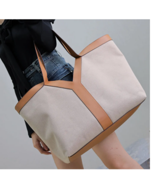 [생로랑] 캔버스와 가죽 소재의 y 토트 817602FAC7T9856