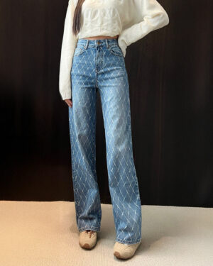 [미우미우] 스트레이트 핏 데님 팬츠