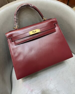 [에르메스] 켈리 28cm Box Calf/ Bordeaux - Gold