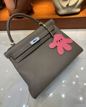 [에르메스] 켈리 32cm Togo/ Etoupe - Silver