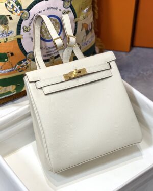 [에르메스] 켈리 Ado Backpack 22cm Togo/ Nata - Gold