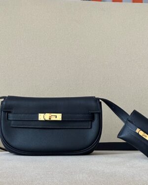 [에르메스] 켈리 Moove 17cm Swift/ Bleu Nuit - Gold