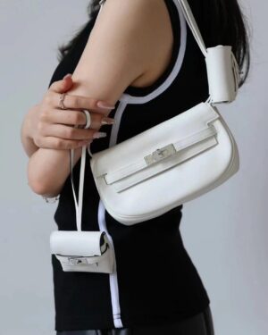 [에르메스] 켈리 Moove 17cm Swift/ Blanc - Silver