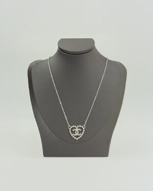 [샤넬] 하트 CC 로고 네크리스 ABF459