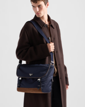 [프라다] 라지 리나일론 및 가죽 숄더백 2VD052